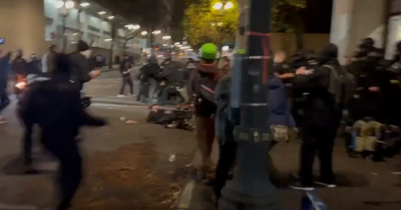 Riot Declared In Portland As Domestic Terrorists Throw Explosives At Police Over Rittenhouse Verdict