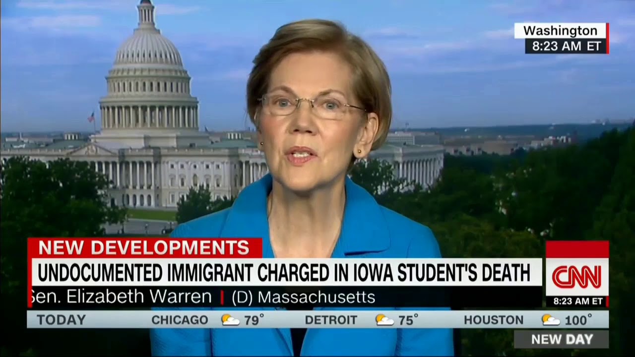 Asked About Mollie Tibbetts, Elizabeth Warren Laments The Treatment Of Illegal Immigrants